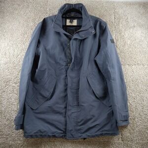 Aigle Jacket Mens Large Blue Gore Tex Waterproof Parka Coat France‎ Outdoor Logo